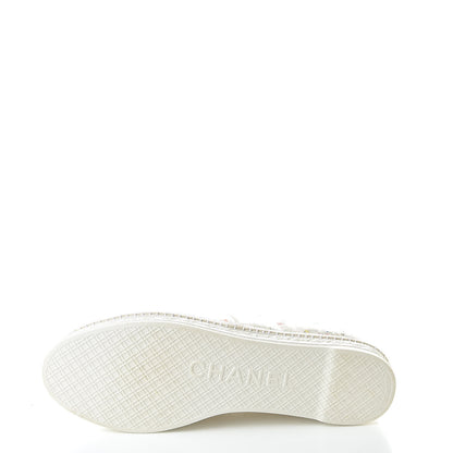 Chanel PVC Tweed CC Espadrilles 39 Ecru Blue Transparent 6 of 9