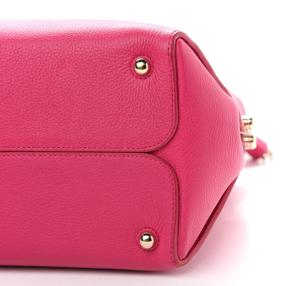 Christian Dior Grained Calfskin Bar Tote Coquelicot 6 of 9