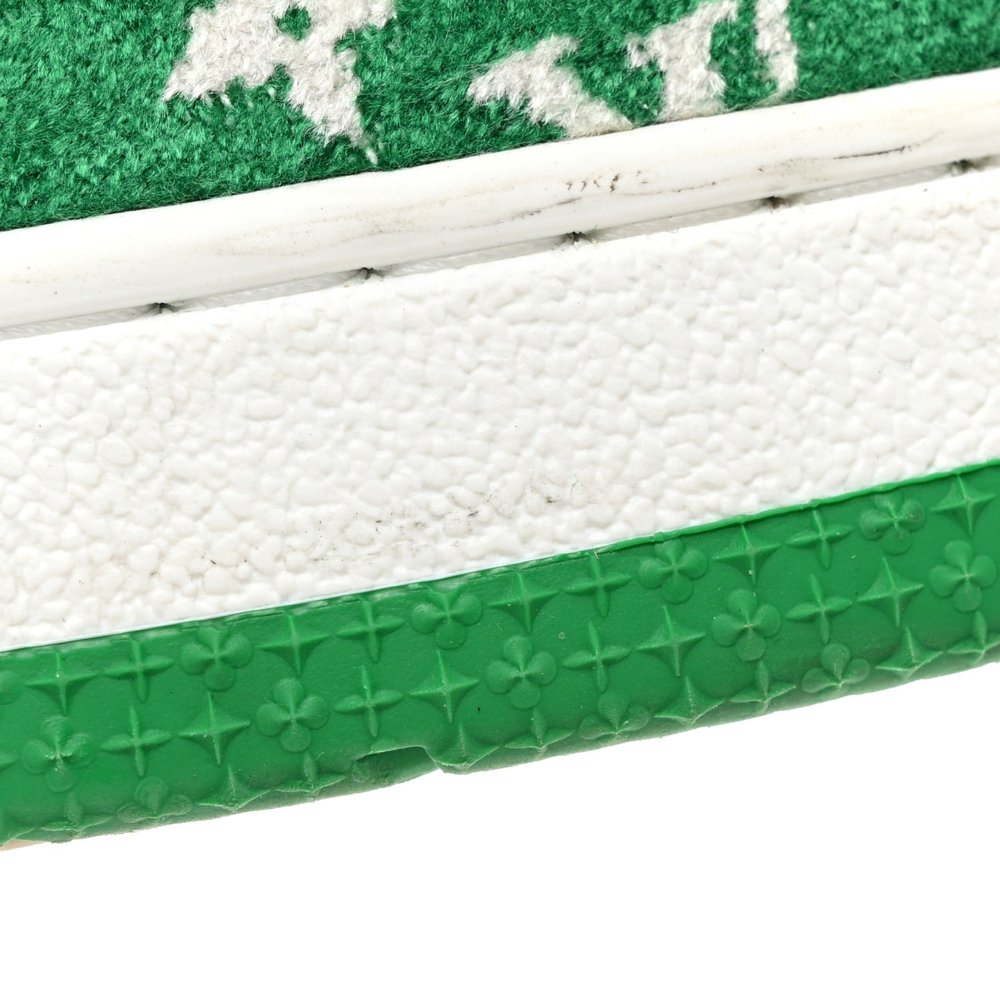 Jacquard Velvet Monogram Mens LV Trainer Sneakers 7 Vert