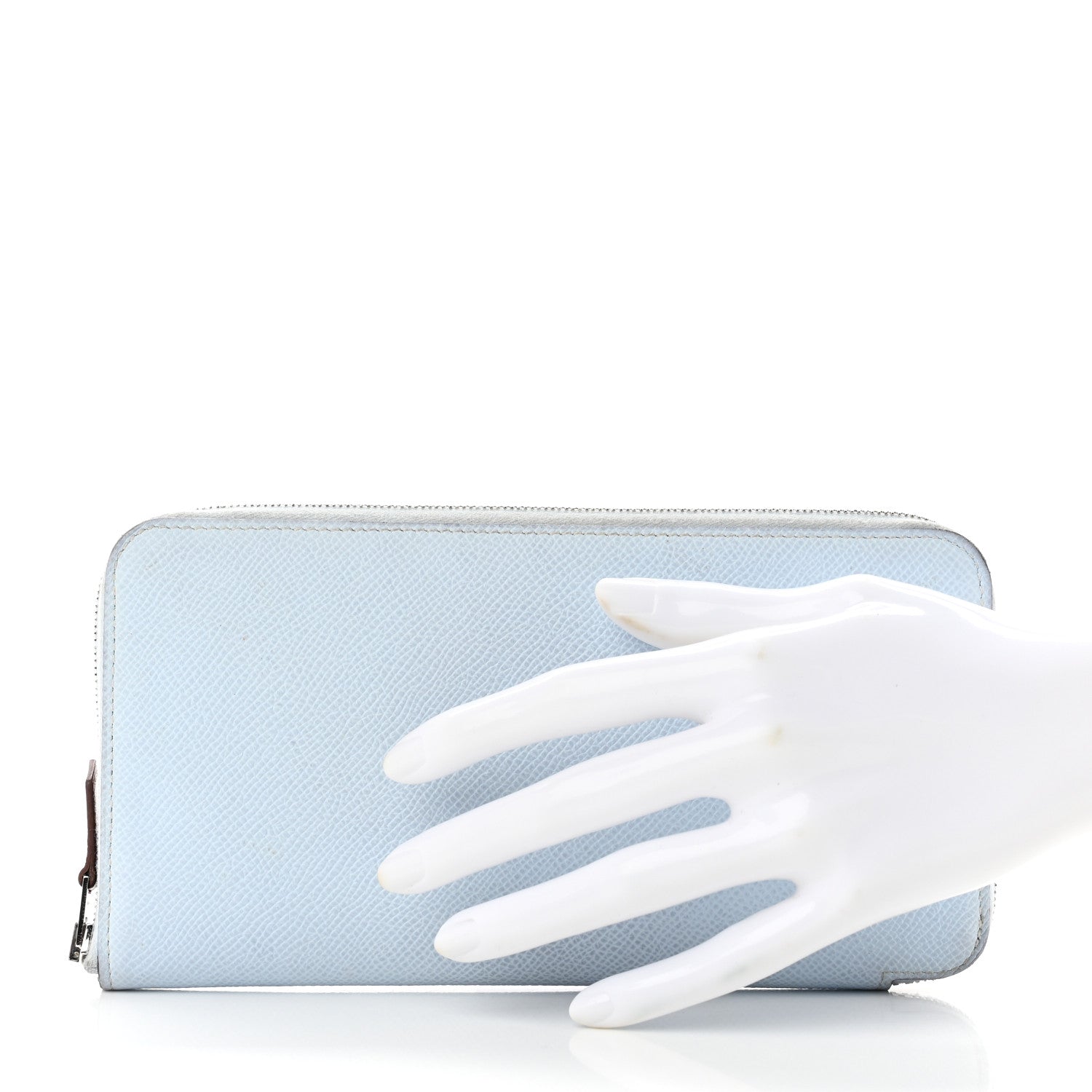 Hermes Epsom Silk'in Wallet Bleu Brume 2 of 10