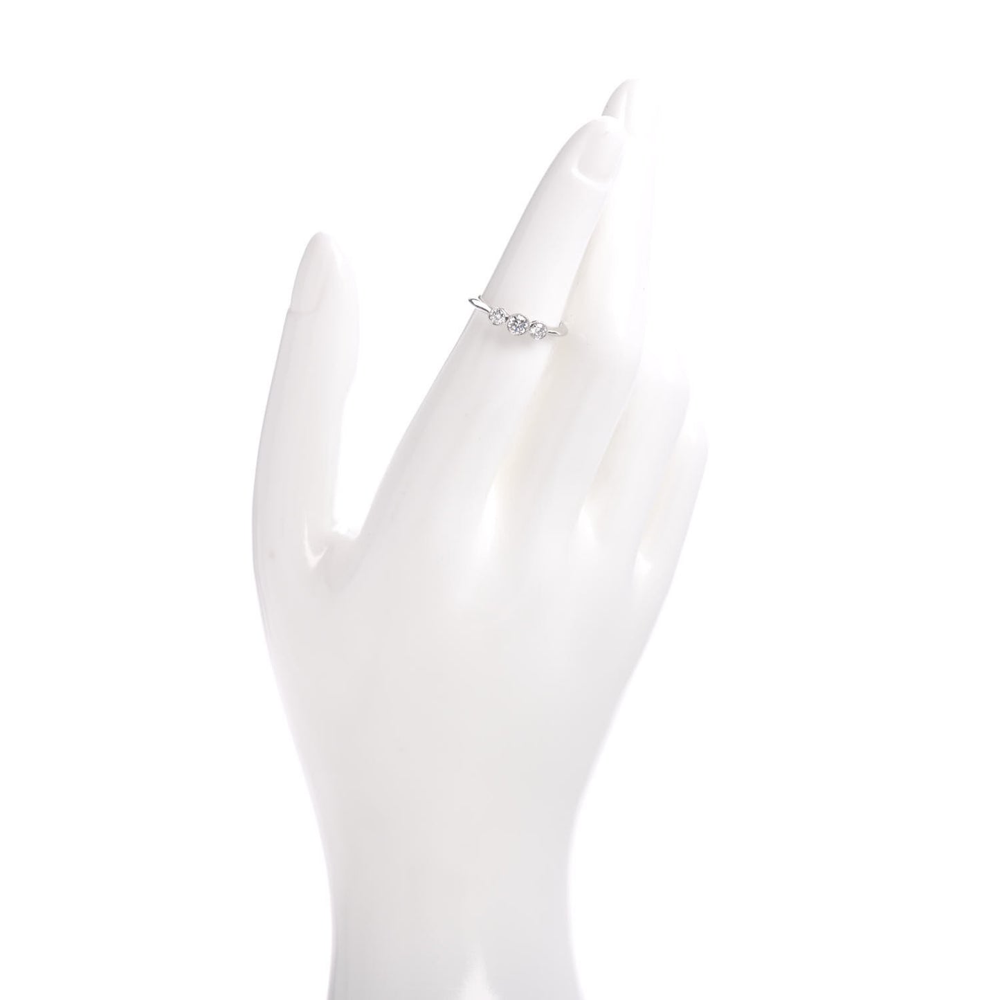 Platinum Diamond Three Stone Milgrain Ring 49 5