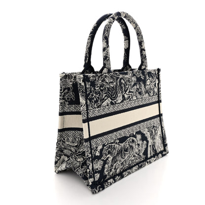 Christian Dior Canvas Embroidered Small Dioriviera Toile De Jouy Book Tote Blue 3 of 12