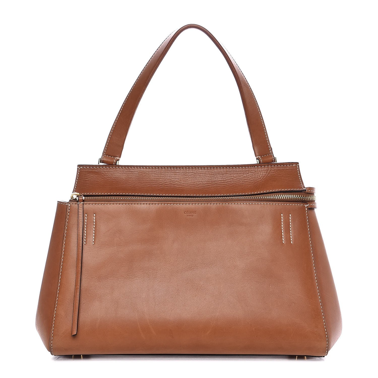 Celine Smooth Calfskin Small Edge Shoulder Bag Camel 1 of 10
