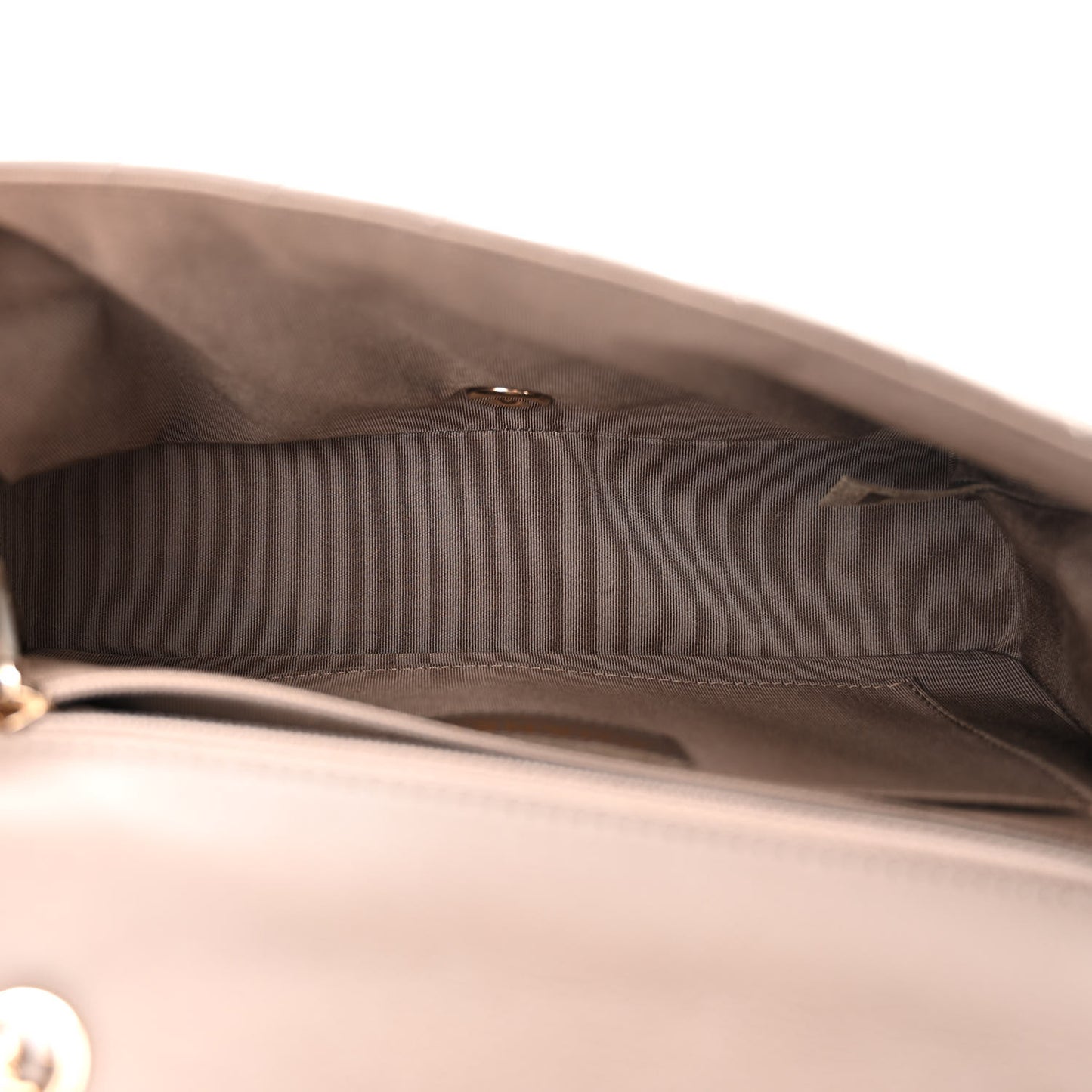 Calfskin Chevron Quilted Medium Statement Flap Khaki