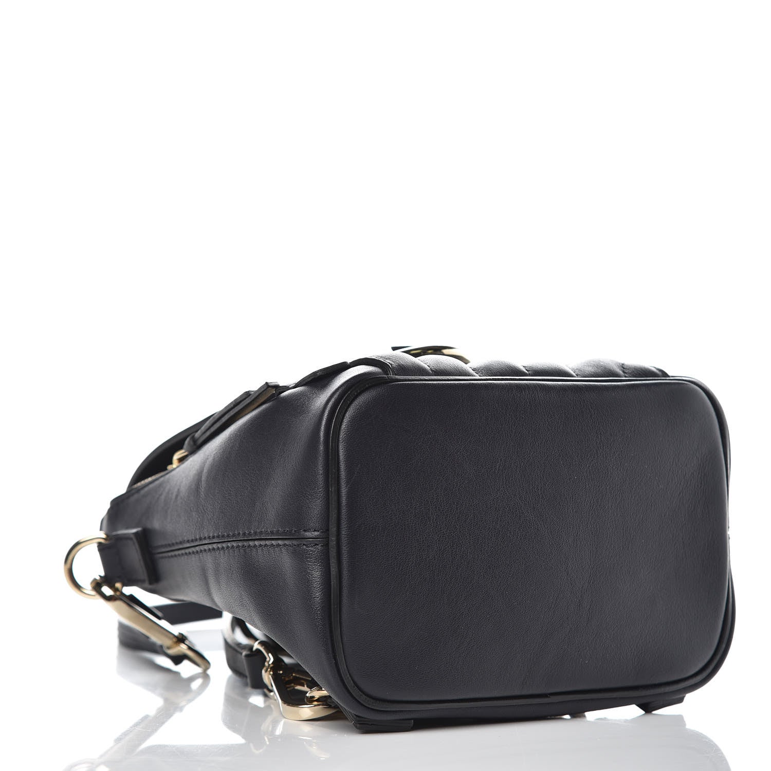 Chloe Calfskin Quilted Mini Faye Backpack Full Blue 4 of 7