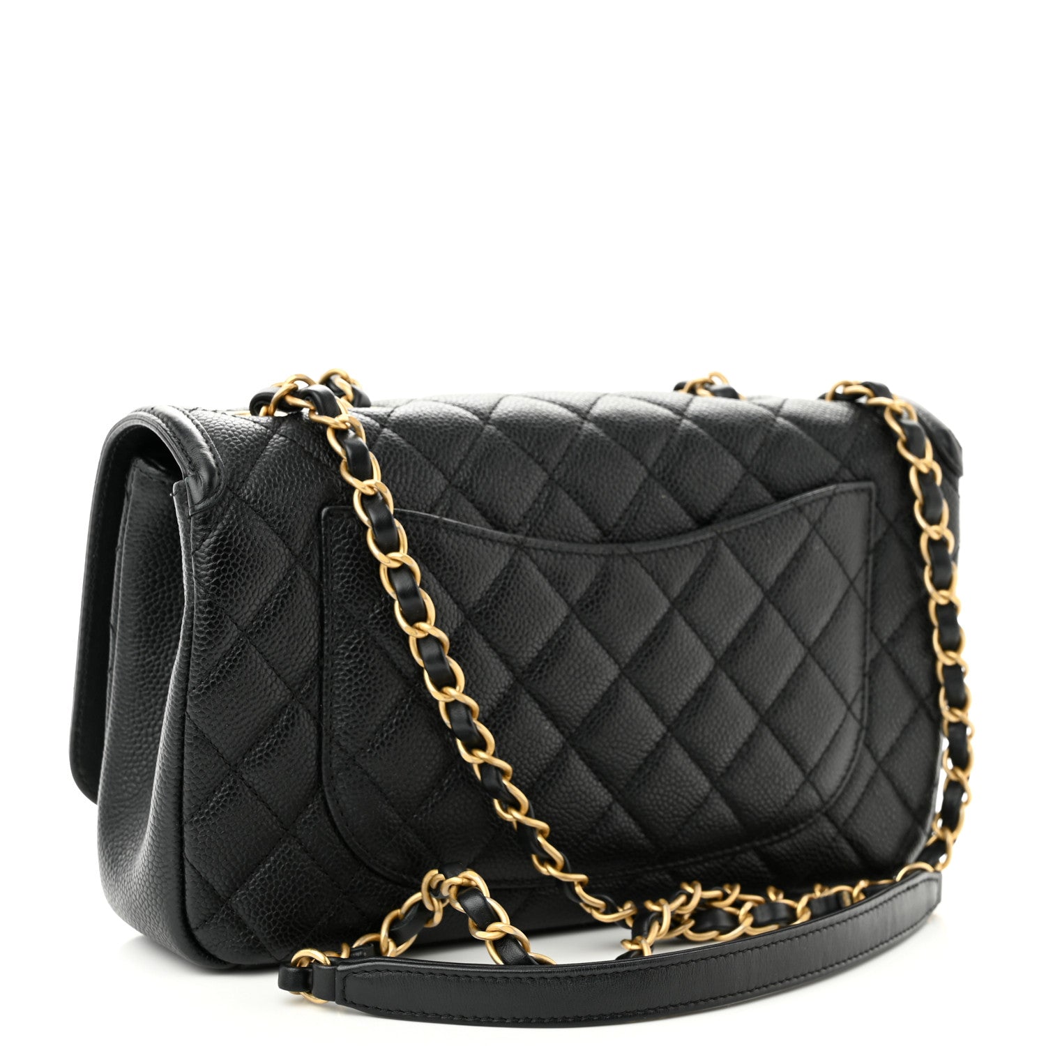 Chanel Caviar Quilted Medium CC Filigree Flap Black 3 of 12