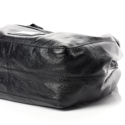 Valentino Garavani Crinkled Canvas Small Nuage Bow Hobo Black 7 of 10