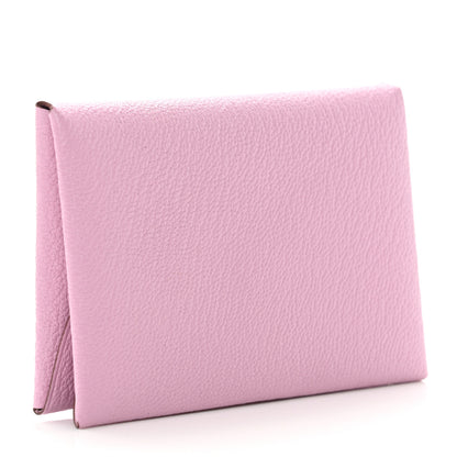 Hermes Chevre Mysore Calvi Duo Card Case Mauve Sylvestre 3 of 9