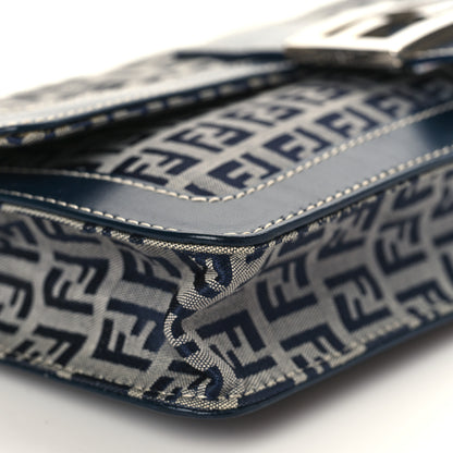 Fendi Zucchino Shoulder Bag Navy 7 of 9