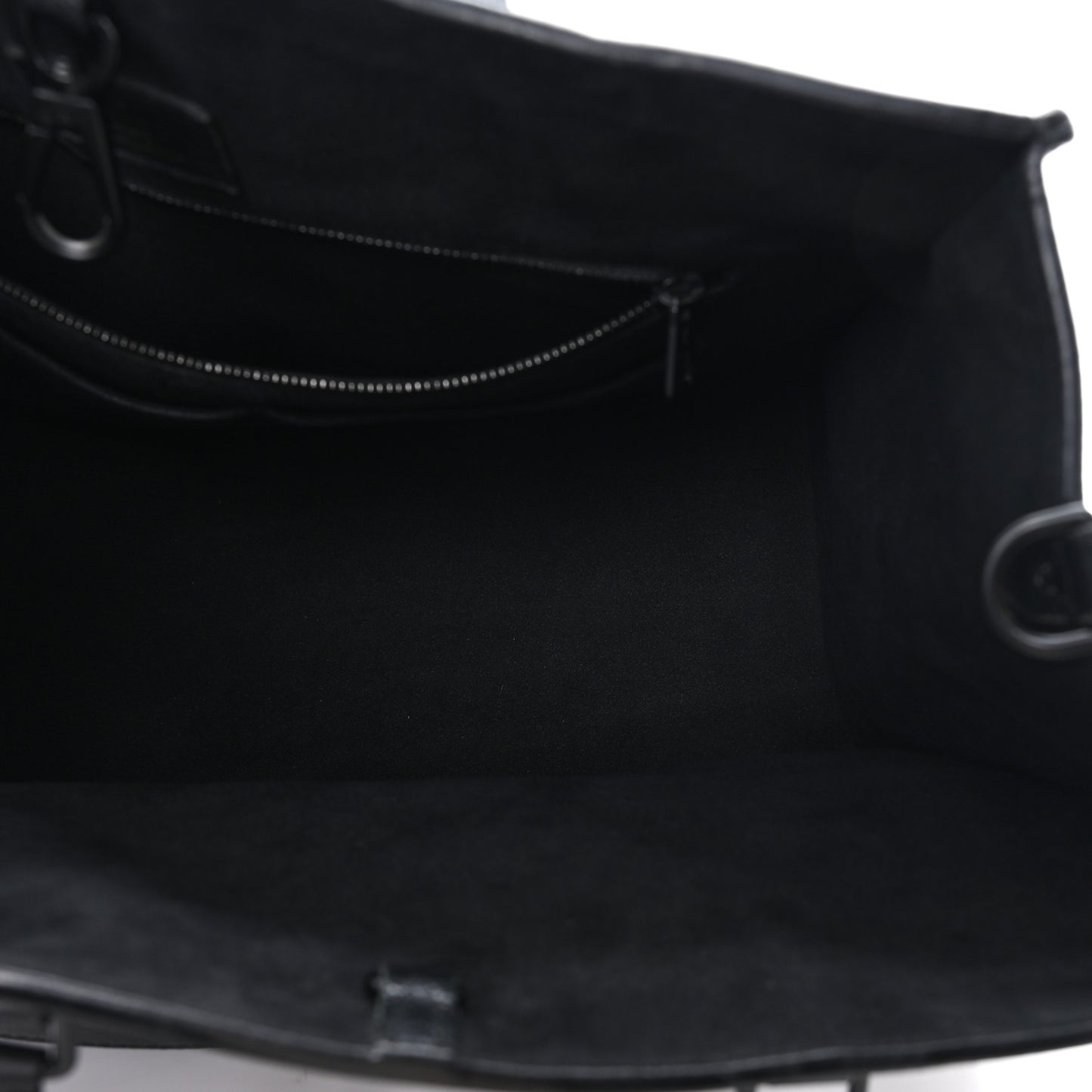 Soft Calfskin Lockme Tote MM Black
