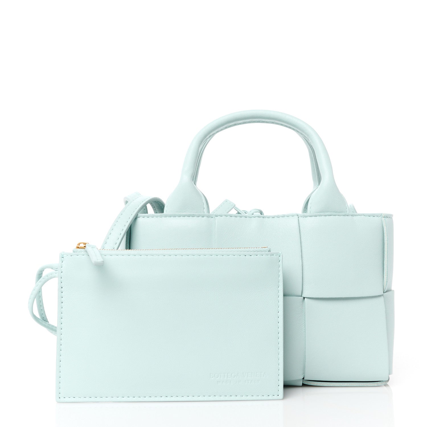 Bottega Veneta Lambskin Maxi Intreccio Candy Arco Tote Celadon 3 of 12