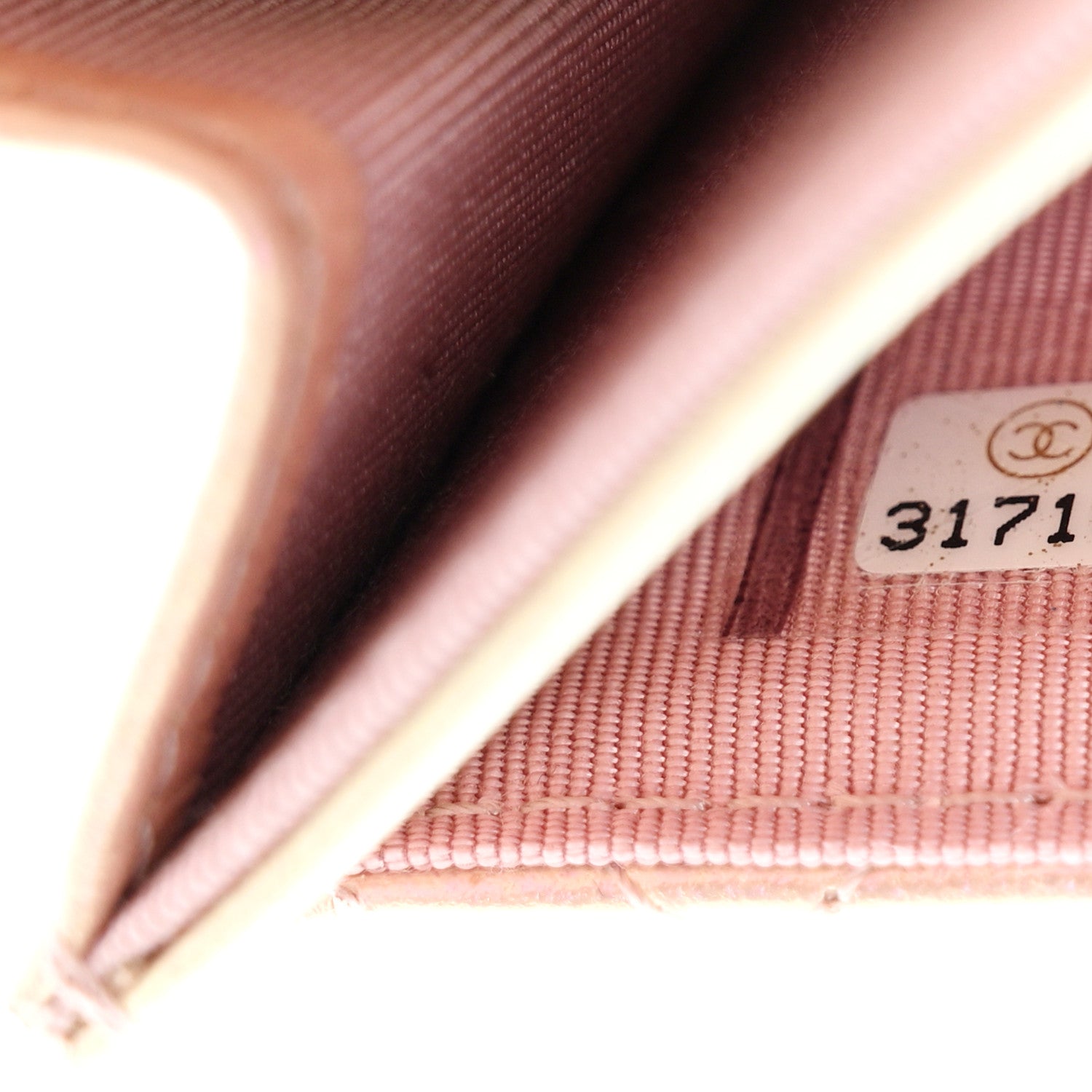 Chanel Iridescent Calfskin Quilted Flap Card Holder Wallet Pink 8 of 8