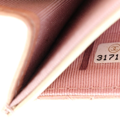 Chanel Iridescent Calfskin Quilted Flap Card Holder Wallet Pink 8 of 8