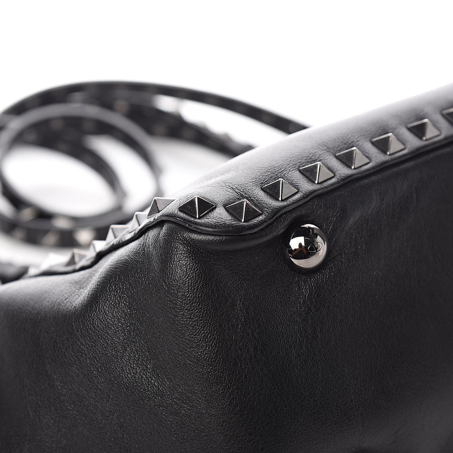 Valentino Garavani Vitello Small Rockstud Tote Black 12 of 16