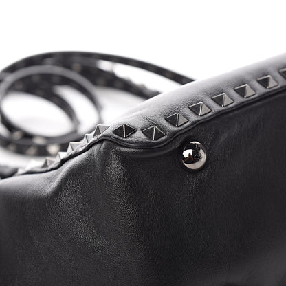 Valentino Garavani Vitello Small Rockstud Tote Black 12 of 16