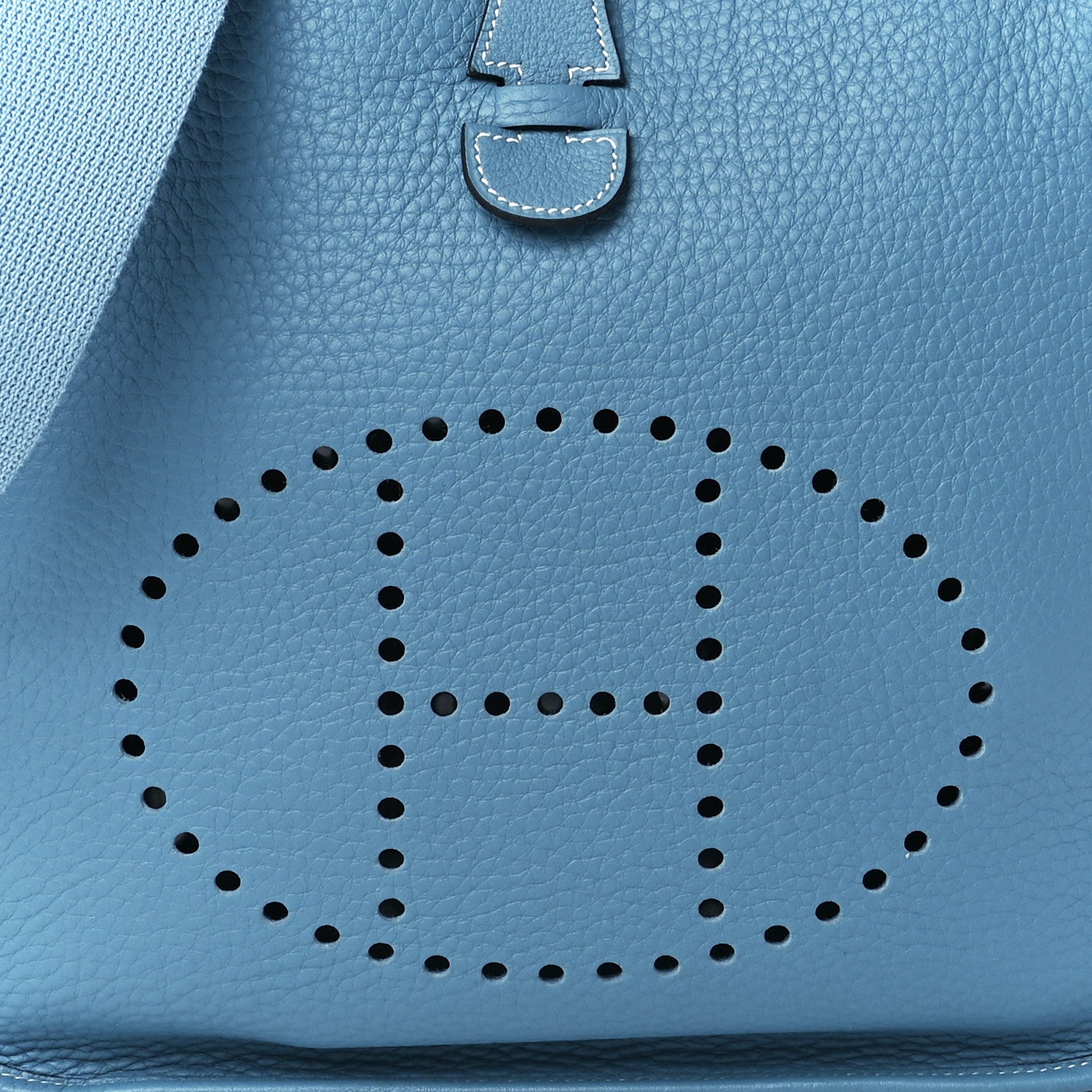 Hermes Taurillon Clemence Evelyne II PM Blue Jean 7 of 10