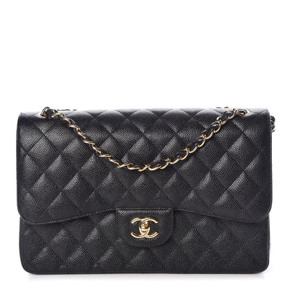 Chanel Caviar Quilted Jumbo Double Flap Black 1 of 10