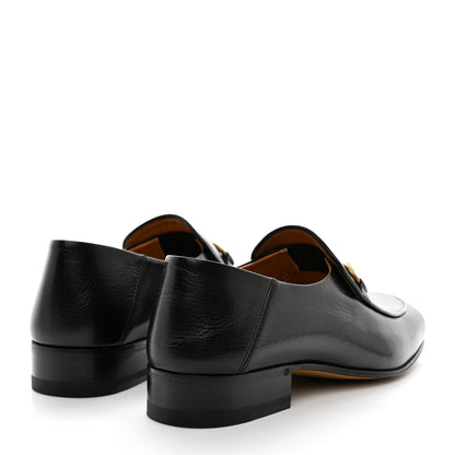Gucci Goatskin Womens Horsebit Mid-Heel Loafers 37 Black 4 of 9