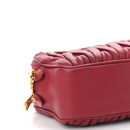 Miu Miu Nappa Matelasse Double Zip Shoulder Bag Fuoco 8 of 9