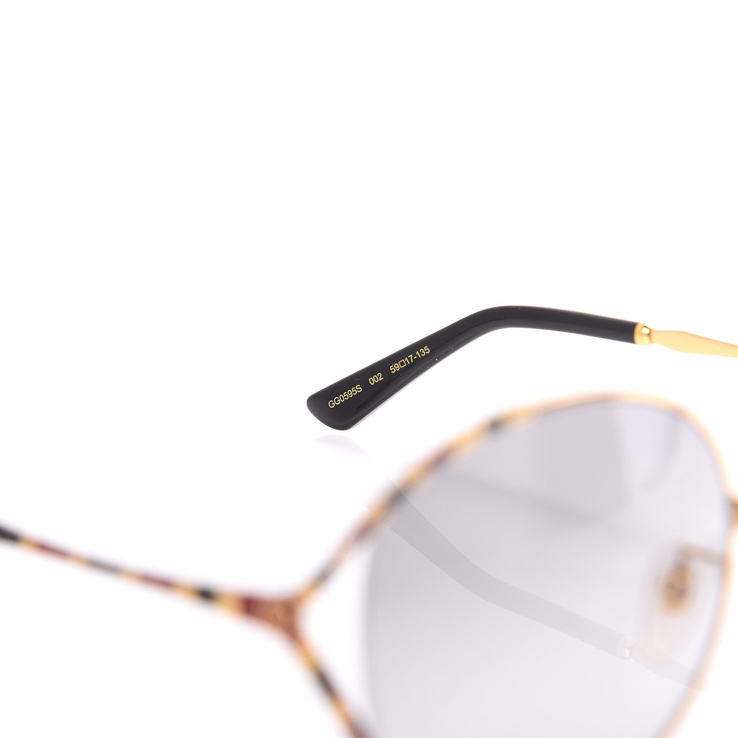 Gucci Metal Round Frame GG0595S Sunglasses Gold 5 of 8
