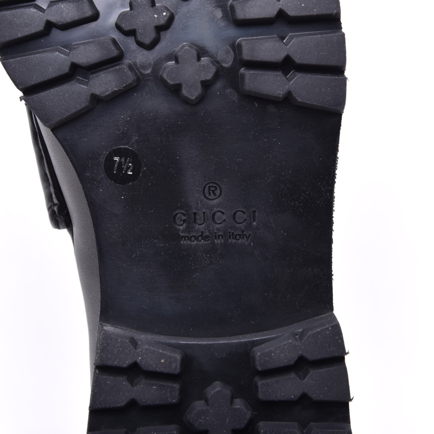 Gucci Laredo Calfskin Mens Horsebit Loafers 7.5 Black 11 of 19