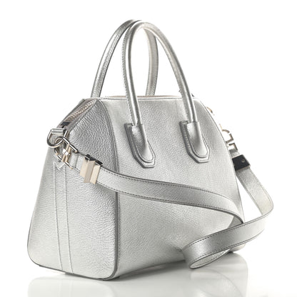 Givenchy Metallic Sugar Goatskin Small Antigona Silver 3 of 14