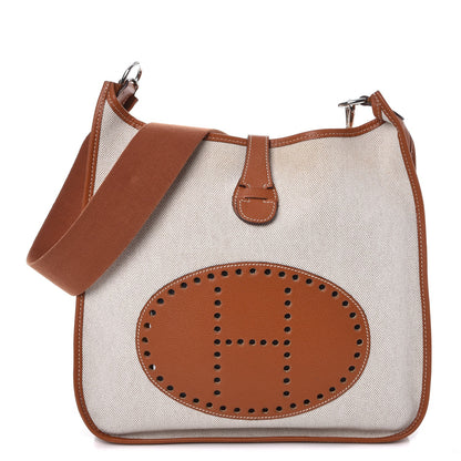 Hermes Toile Epsom Evelyne III GM Ecru Gold 1 of 8