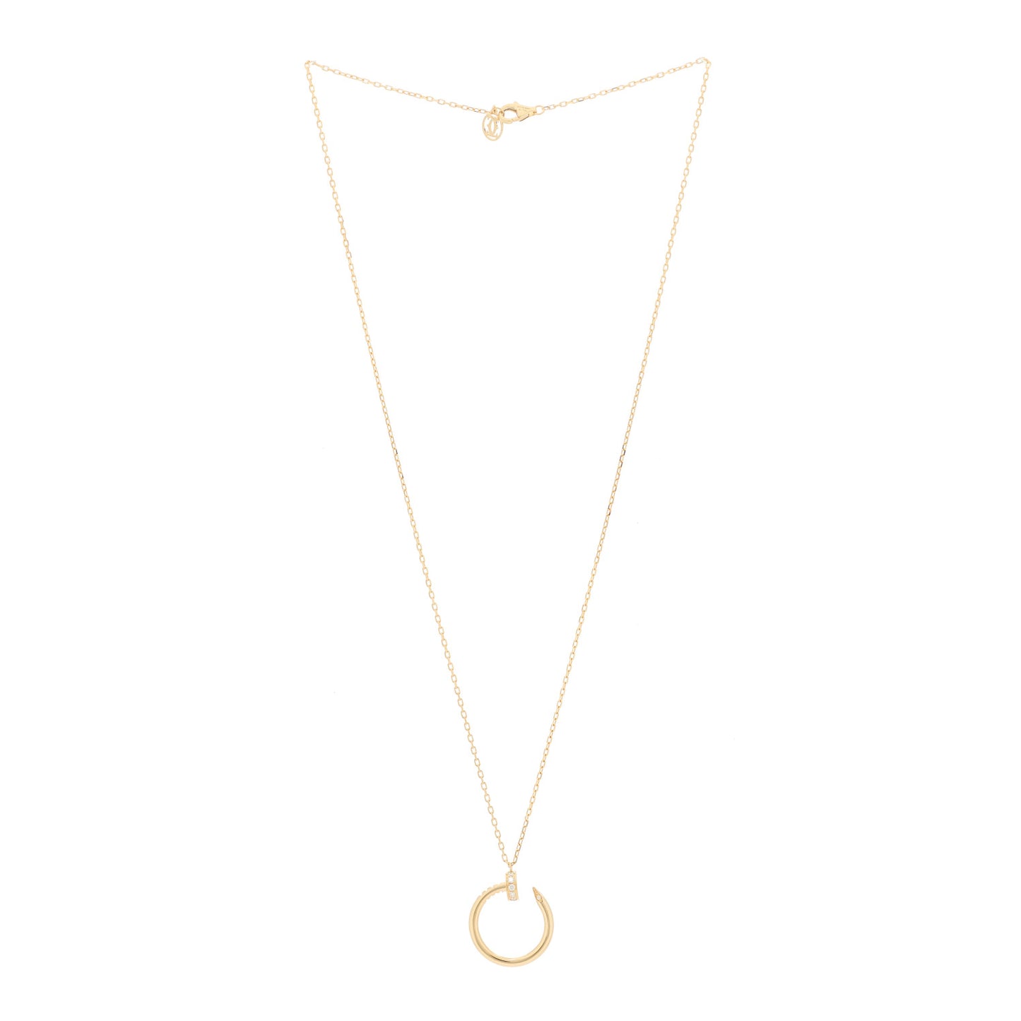 18K Yellow Gold Diamond Juste Un Clou Pendant Necklace