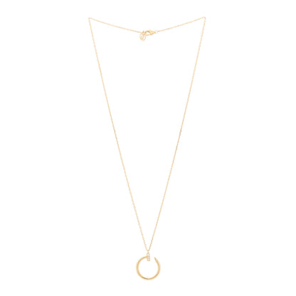 Cartier 18K Yellow Gold Diamond Juste Un Clou Pendant Necklace 3 of 7