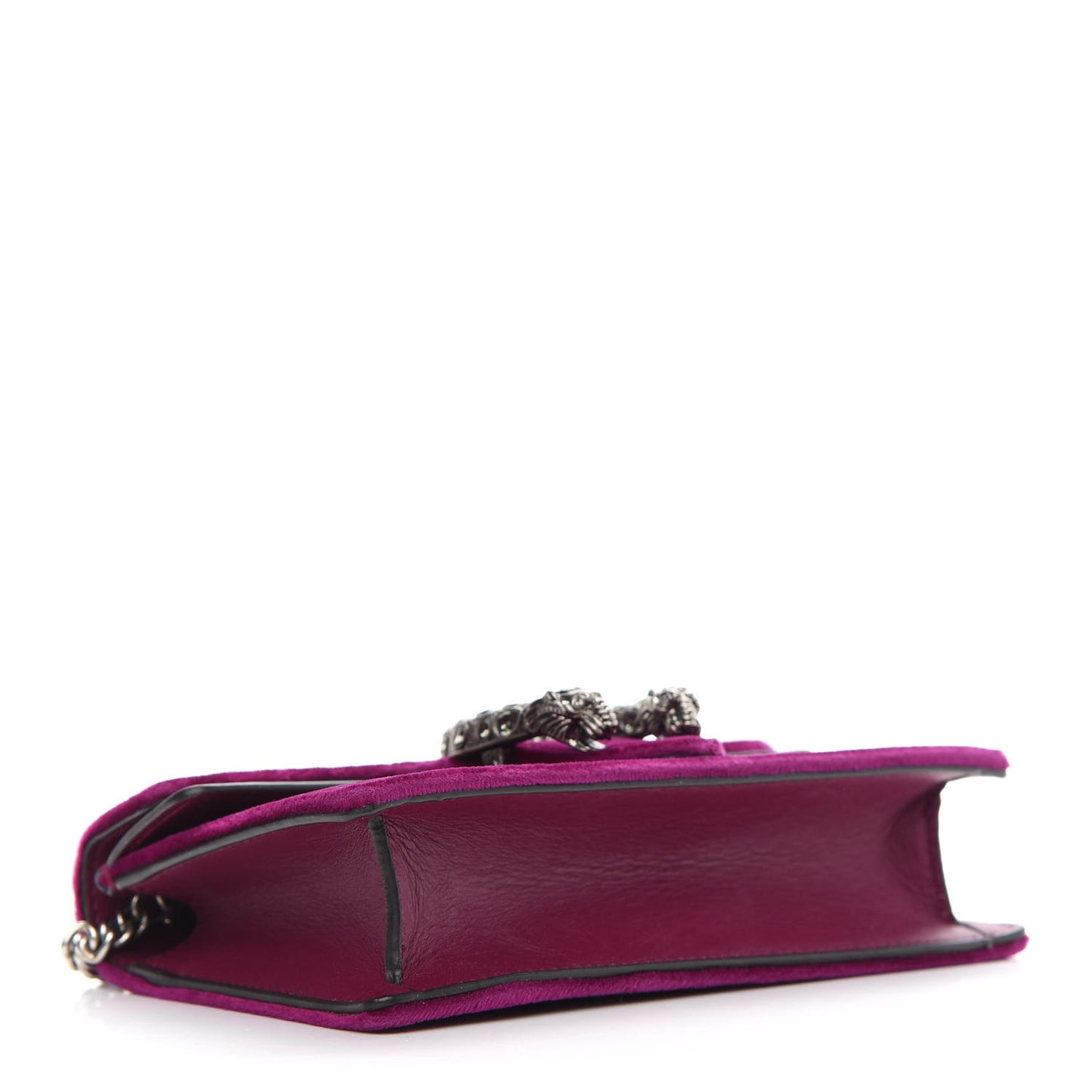 Velvet Super Mini Dionysus Shoulder Bag Fuchsia Violet Cyclamen