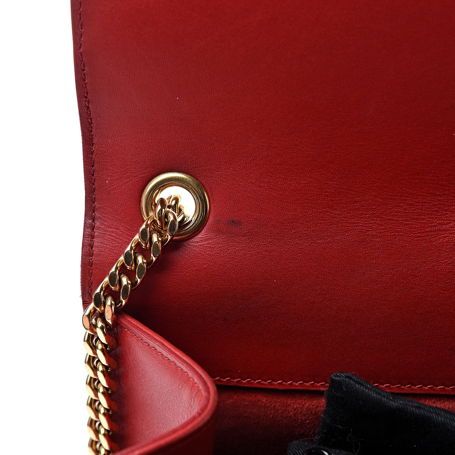Saint Laurent Smooth Calfskin Medium Classic Monogram Kate Tassel Satchel Lipstick Red 14 of 23