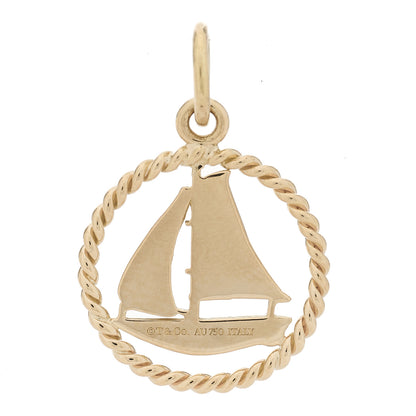 Tiffany 18K Yellow Gold Sailboat Twist Charm 3 of 3