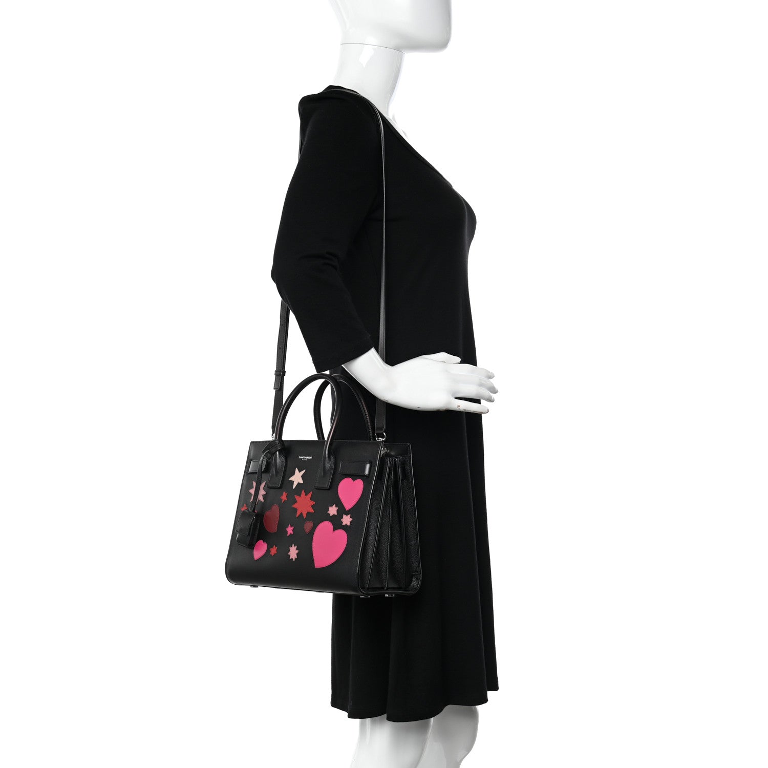 Saint Laurent Calfskin Patchwork Baby Sac De Jour Black 2 of 18