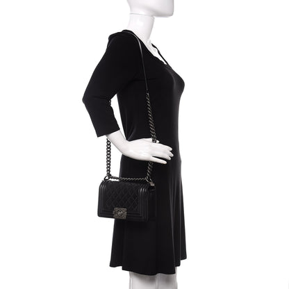 Chanel Lambskin Quilted Small Boy Flap Black 2 of 10