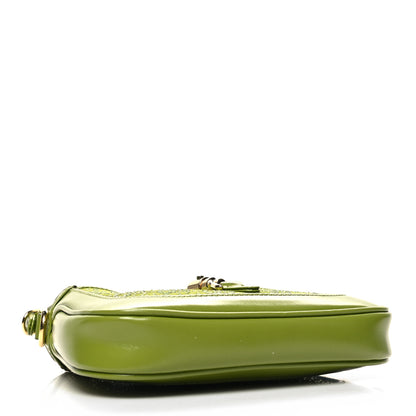 Gucci Canvas Calfskin Crystal GG Monogram Mini Jackie 1961 Green 4 of 10
