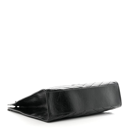Saint Laurent Crinkled Calfskin Matelasse Monogram Large Niki Shopper Tote Black 4 of 13
