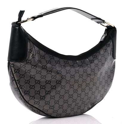 Gucci Crystal Monogram Half Moon Hobo Black 3 of 11