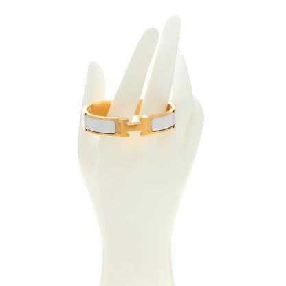 Hermes Enamel Narrow Clic Clac H Bracelet PM White 2 of 5
