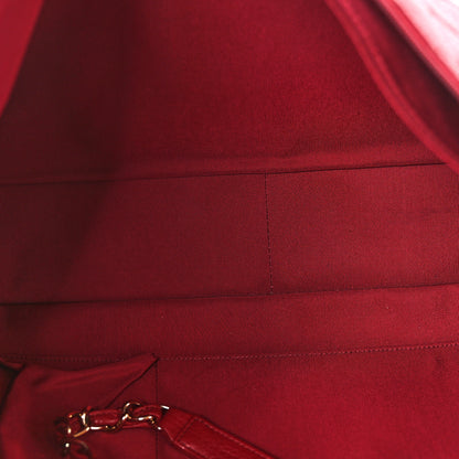 Chanel Calfskin Quilted XXL Travel Flap Bag Red 6 of 10