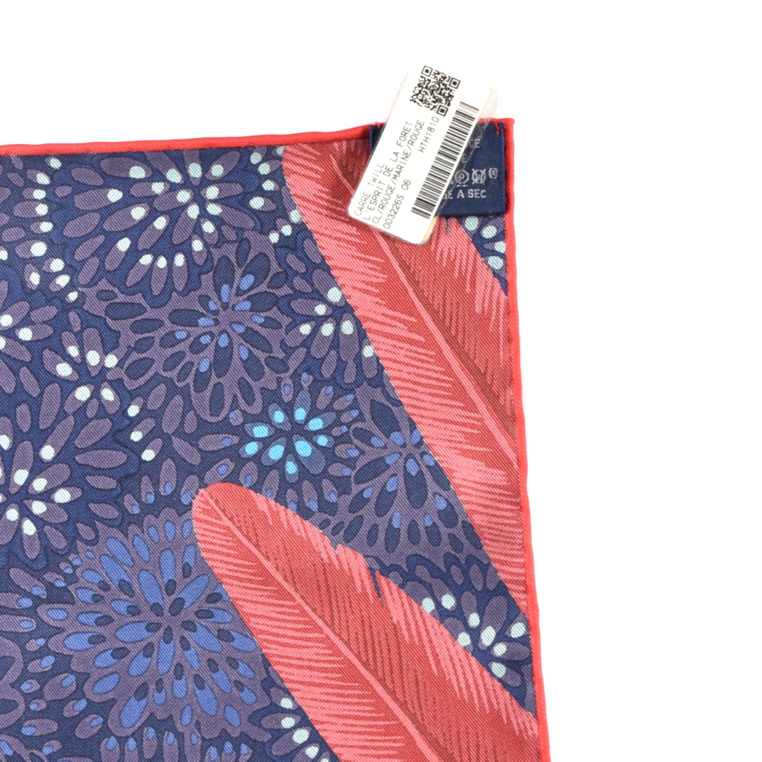 Hermes Silk L'Espirit de la Foret Scarf 90 Rouge Marine Rouge 3 of 3