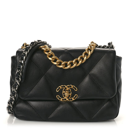 Chanel Lambskin Quilted Medium Chanel 19 Flap Black 1 of 8