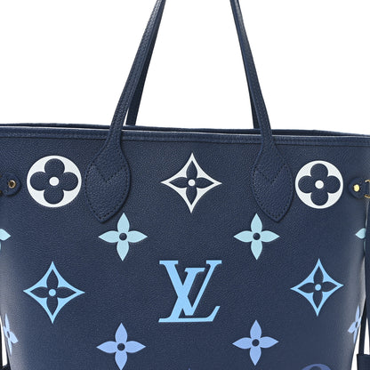 Louis Vuitton Empreinte Monogram Giant Neverfull MM Degrade Bleu 8 of 10