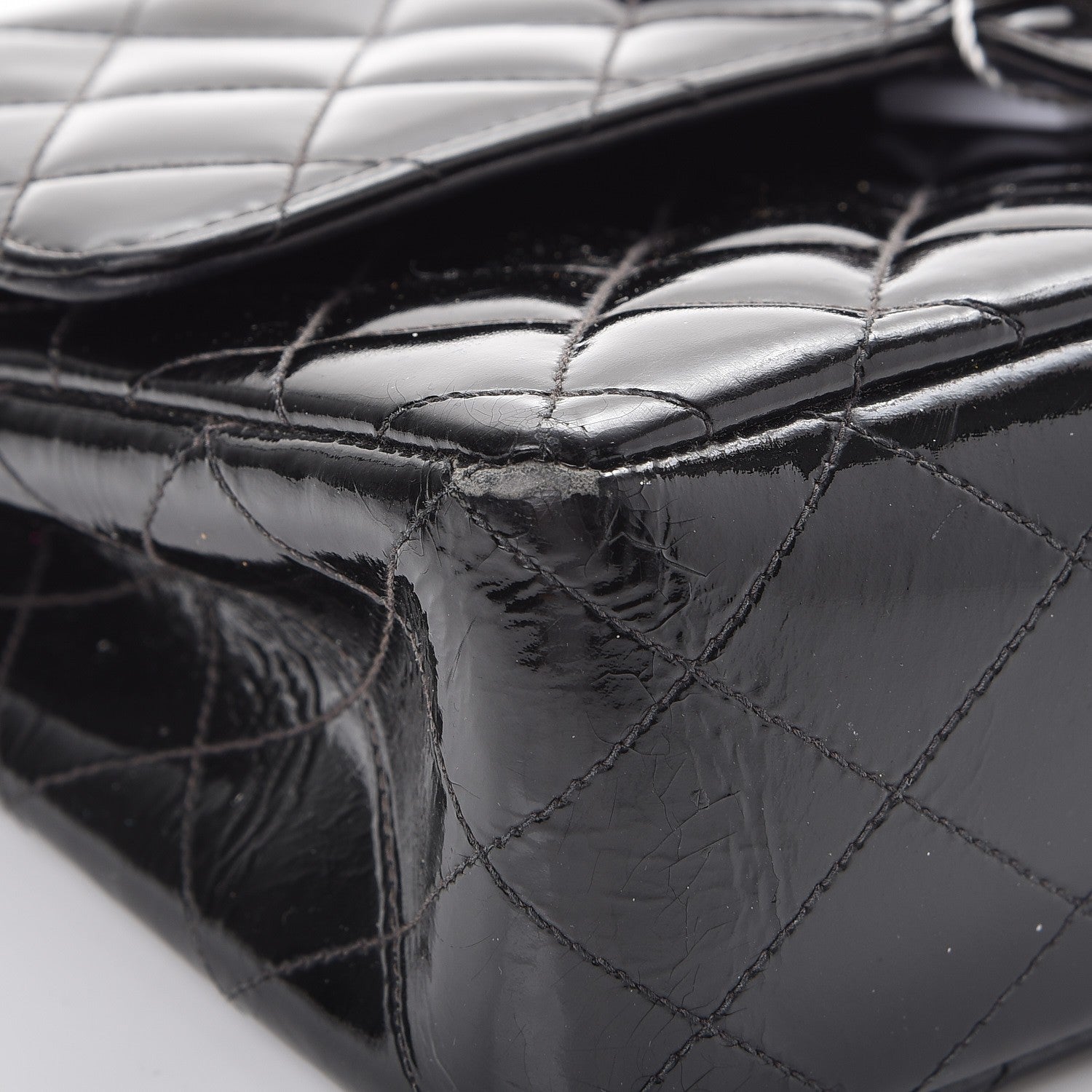 Chanel Patent Quilted Medium Double Flap Black 15 of 16