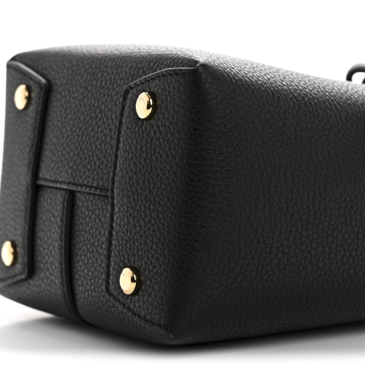 Salvatore Ferragamo Grained Calfskin Mini Gancino Bucket Bag Black 9 of 10