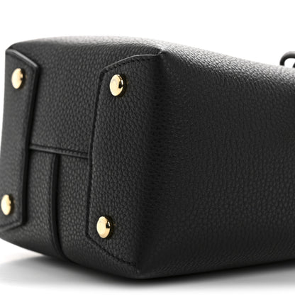 Salvatore Ferragamo Grained Calfskin Mini Gancino Bucket Bag Black 9 of 10