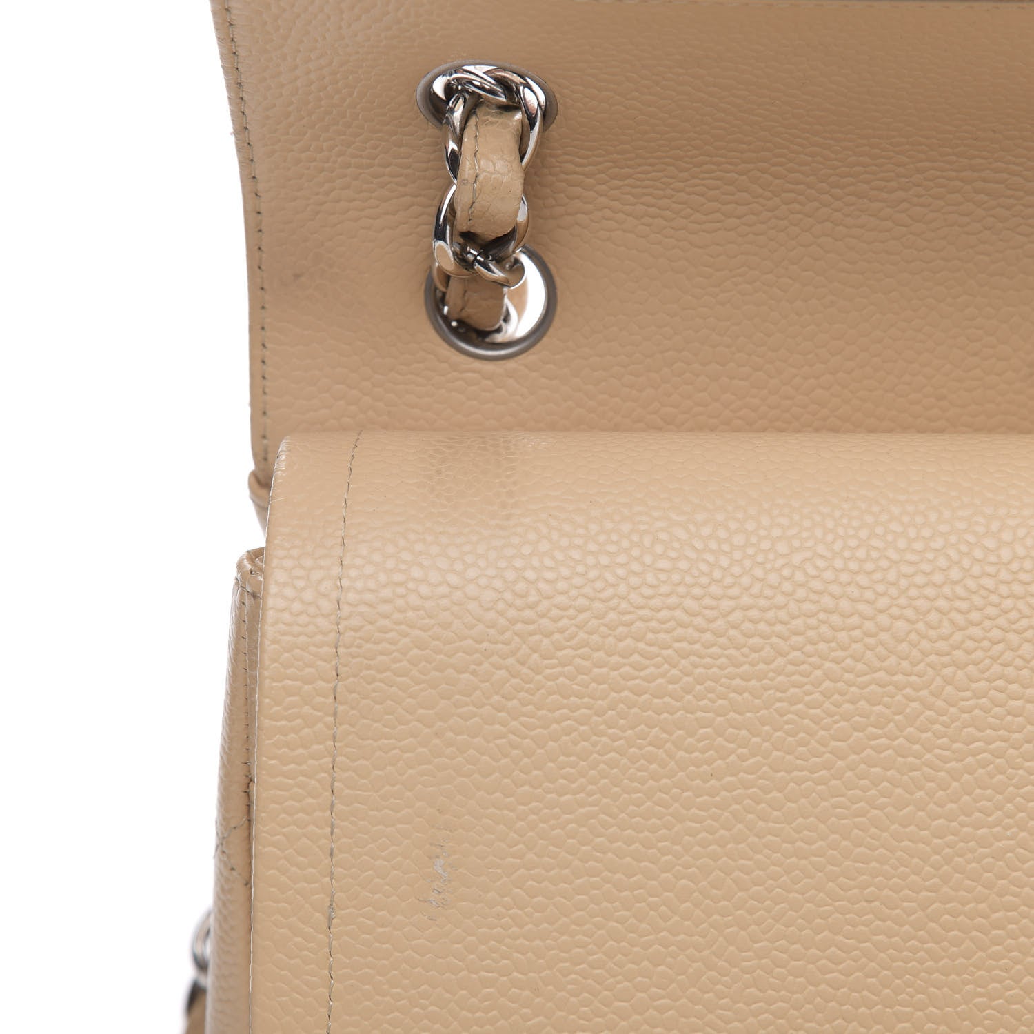 Chanel Caviar Quilted Jumbo Double Flap Beige Clair 17 of 18