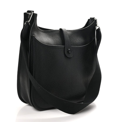 Hermes Taurillon Clemence EVELYNE III GM Black 3 of 10