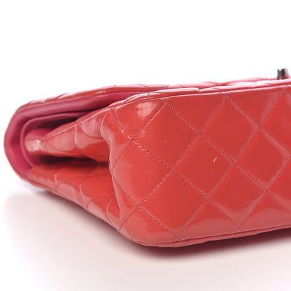 Chanel Patent Quilted Jumbo Double Flap Pink 16 of 24