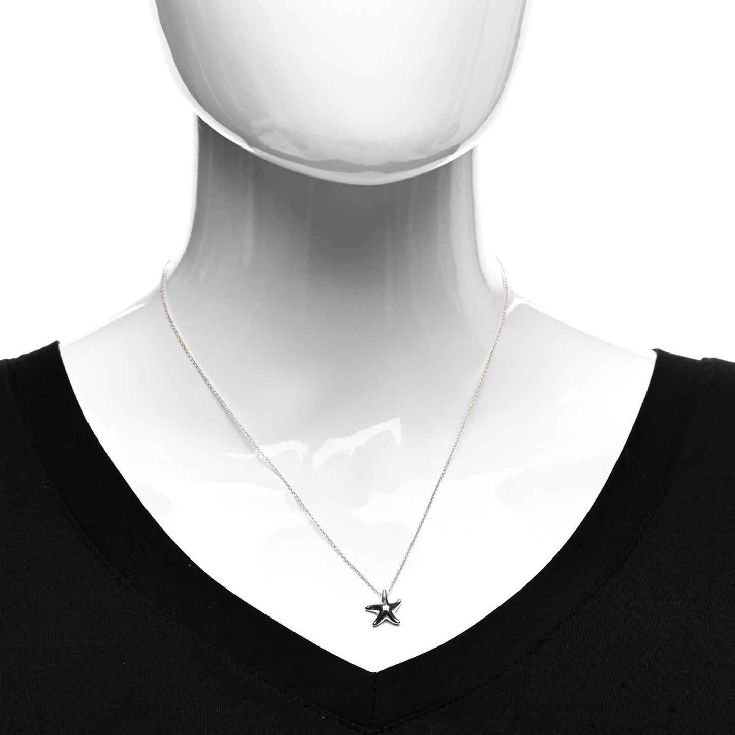 Sterling Silver 12mm Elsa Peretti Starfish Pendant Necklace