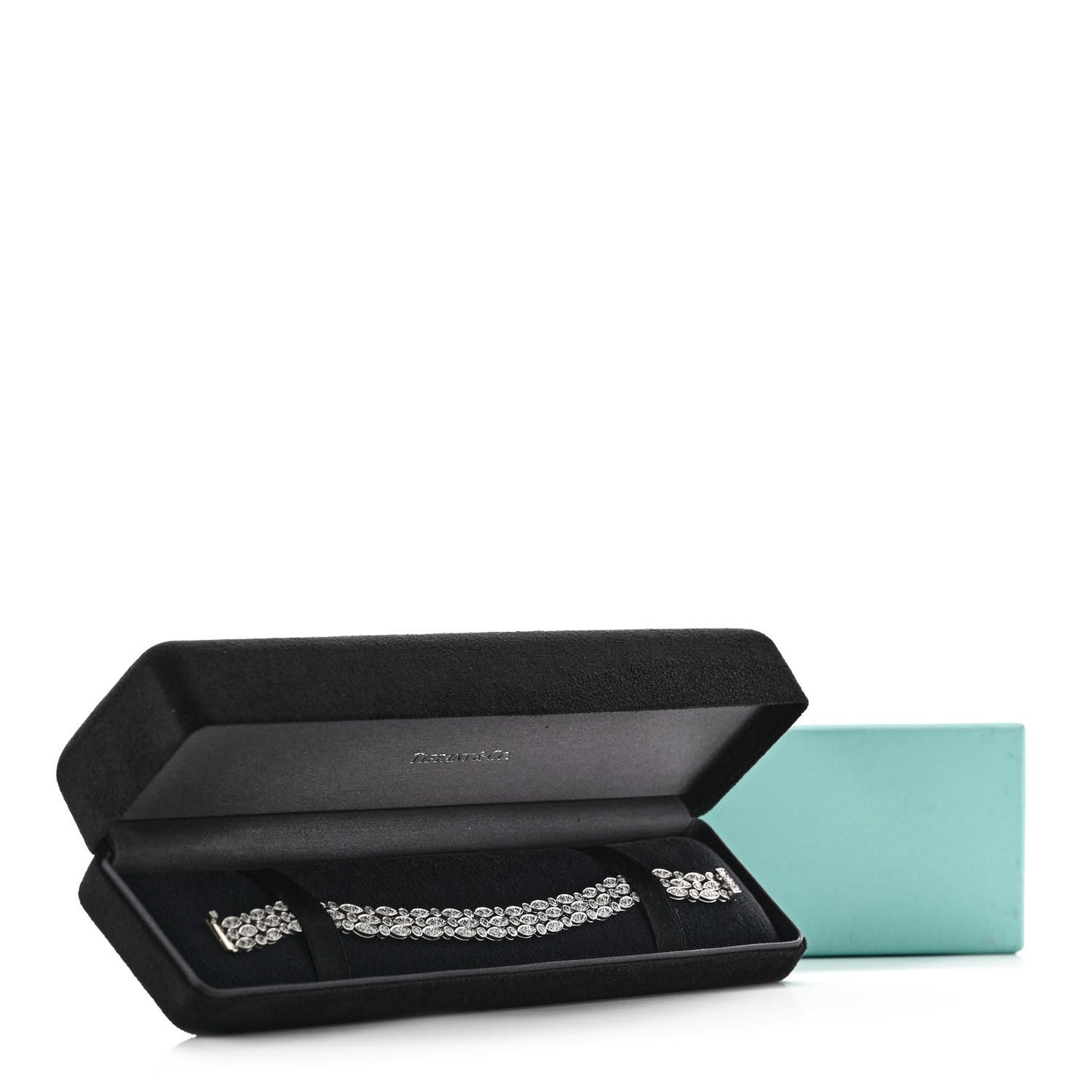 Platinum Diamond Jazz Three Row Tennis Bracelet